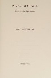 Anecdotage Commonplace Epiphanies cover image