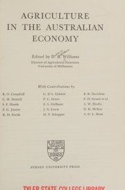 Agriculture in the Australian economy, cover image