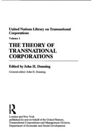 The Theory of Transnational Corporations cover image