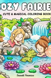 Cozy Fairies: Cute and Magical Coloring Book for Adults & Teens with Whimsical Scenes, Tiny Dragons and Enchanted Nature cover image