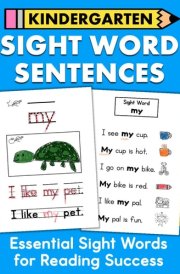 Kindergarten Sight Word Sentences Words to Know: Learn to Read and Write Sight Words Workbook Ages 4 to 6 cover image