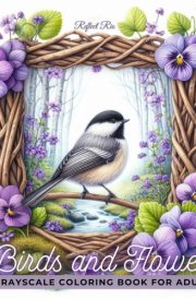 Birds and Flowers Coloring Book: Beautiful Rustic Frames with Birds and Scenic Views for Stress Relief - Adult Grayscale Coloring Book (Magical World Inside A Little Thing) cover image