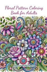 Floral Pattern Coloring Book for Adults cover image