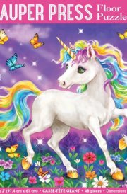 Unicorn World Kids' Floor Puzzle (48 Pieces) (36 inches wide x 24 inches high) cover image