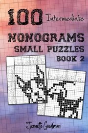 100 Intermediate nonograms - small puzzles book 2 cover image