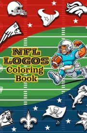 NFL LOGOS Coloring Book: 32 American Football Team logos with Fun facts cover image