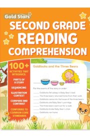 Second Grade Reading Comprehension Workbook with 100+ Activities - Stories, Sequences, Illustration Context, Compare and Contrast cover image