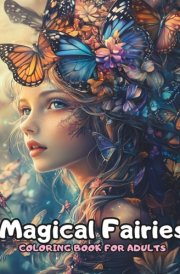 Fairy Coloring Book for Adults – 50 Beautiful Fairy Designs with Butterflies, Flowers & Birds for Stress Relief and Relaxation cover image