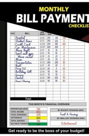 Monthly Bill Payment Checklist: Bill Tracker Notebook, Guidence for Money Spenders, 980 Billing Records Included – 8.5” x 11” 100+ Pages cover image