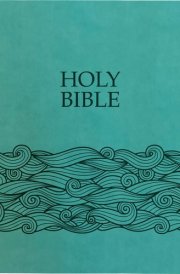 Kjver Holy Bible, Wave Design, Large Print, Coastal Blue Ultrasoft (King James Version Easy Read, Teal, Red Letter) cover image