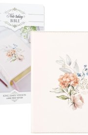 KJV Note-Taking Bible LP Faux Leather Hc White Floral cover image