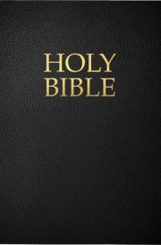Kjver Holy Bible, Large Print, Black Bonded Leather, Thumb Index (King James Version Easy Read, Red Letter) cover image