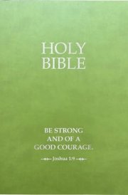Kjver Holy Bible, Be Strong and Courageous Life Verse Edition, Large Print, Olive Ultrasoft (King James Version Easy Read, Red Letter, Green, Joshua 1:9) cover image
