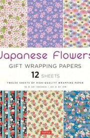 Japanese Flowers Gift Wrapping Papers - 12 Sheets 18 X 24 Inch (45 X 61 CM) Wrapping Paper cover image