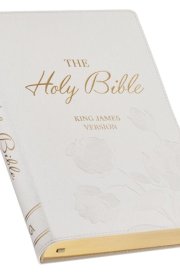 KJV Bible Super Giant Print Faux Leather White cover image