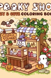 Spooky Shop: A Spooky Shop Coloring Book for Adults and Teens with Enchanting Designs for Relaxation and Stress Relief cover image