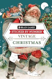Brain Games - Sticker by Number - Vintage: Christmas cover image