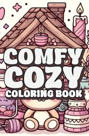 Comfy and Cozy Coloring Book: Super Cute Comfy Cozy for Adults and Teens Featuring Adorable Animal Characters in Cozy Corner and Comfy for Relaxation cover image