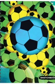 Sketchbook Soccer Blank Sketch Paper, Creative Artist Drawing Composition Notebook cover image