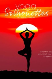 Yoga Silhouettes 2025 12 X 24 Inch Monthly Square Wall Calendar Plastic-Free cover image
