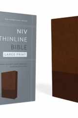 NIV, Thinline Bible, Large Print, Zippered, Red Letter, Comfort Print [brown] cover image