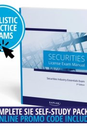 Kaplan Securities Industry Essentials (SIE) Exam Self-Study Package – Featuring the 3rd Edition License Exam Manual and Comprehensive Online Learning Tools cover image