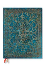 Paperblanks | 2025 Daily Planner | Azure | Equinoxe | 12-Month | Ultra | Elastic Band | 416 Pg | 80 GSM cover image