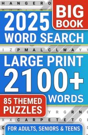 2100+ Words, Word Search For Adults Large Print: Fun 85 Themed Word Find Puzzle Book For Seniors & Teens, Anti Eye Strain & Stress Relief cover image