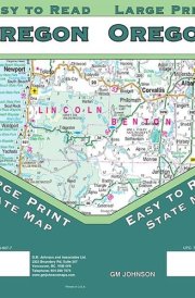 Oregon Large Print State Map cover image