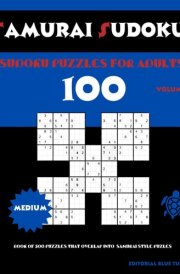 samurai sudoku puzzles for adults medium: Book of 500 puzzles that overlap into 100 samurai style puzles volumen 1 Editorial Blue Turtle cover image