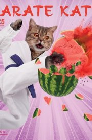 Karate Cats OFFICIAL | 2025 12 x 24 Inch Monthly Square Wall Calendar | Plastic-Free | BrownTrout | Pets Funny Animals Feline cover image