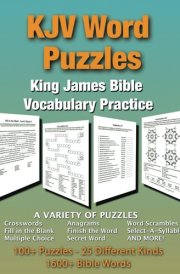 KJV Word Puzzles King James Bible Vocabulary Practice cover image