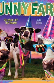 Avanti Funny Farm OFFICIAL | 2025 12 x 24 Inch Monthly Square Wall Calendar | Foil Stamped Cover | Plastic-Free | BrownTrout | Animal Humor Livestock cover image