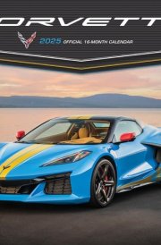 Corvette Official 2025 12 X 24 Inch Monthly Square Wall Calendar Plastic-Free cover image