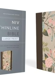 NIV, Thinline Bible, Large Print, Zippered, Red Letter, Comfort Print [Floral] cover image