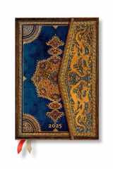 Paperblanks | 2025 Weekly Planner | Safavid Indigo | Safavid Binding Art | 12-Month | Mini | Horizontal | Wrap | 160 Pg | 100 GSM cover image