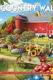 A Country Walk | 2025 12 x 24 Inch Monthly Square Wall Calendar | Featuring the Artwork of Alan Giana | Plastic-Free | Hopper Studios | Rural Country Art cover image