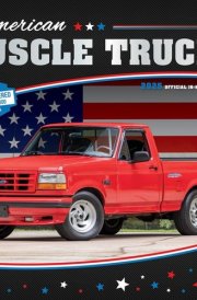 American Muscle Trucks OFFICIAL | 2025 12 x 24 Inch Monthly Square Wall Calendar | Foil Stamped Cover | Plastic-Free | BrownTrout | USA Motor Ford Chevrolet Dodge GMC cover image