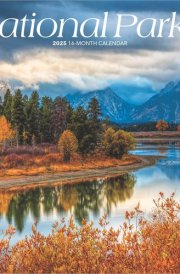 National Parks | 2025 7 x 14 Inch Monthly Mini Wall Calendar | Plastic-Free | BrownTrout | Scenic Yosemite Yellowstone Nature cover image