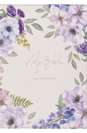 KJV Bible Giant Print Full-Size Faux Leather Floral cover image