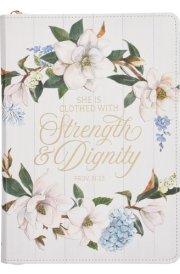 Journal Classic W/Zip White Strength & Dignity Prov. 31:25 cover image