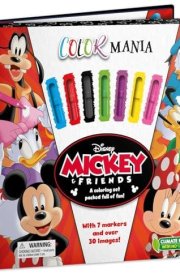 Disney Mickey and Friends: Colormania: with 7 Felt Tip Pens and 30 Pages of Coloring cover image