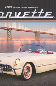 Corvette OFFICIAL | 2025 14 x 24 Inch Monthly Deluxe Wall Calendar | Foil Stamped Cover | Plastic-Free | BrownTrout | Chevrolet Motor Muscle Car cover image