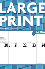 Large Print 2025 12 X 24 Inch Monthly Square Wall Calendar Matte Paper Plastic-Free cover image