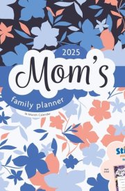 Mom's Family Planner | 2025 12 x 24 Inch Monthly Square Wall Calendar | Matte Paper and Sticker Sheet | Plastic-Free | BrownTrout | Planning Organization cover image