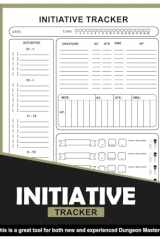 Initiative Tracker Logbook: For Encounter RPG Games, Fast Combat Organization, Tracking HP, Conditions, Player and Enemy Stats – 8.5” x 11” 100+ Pages cover image