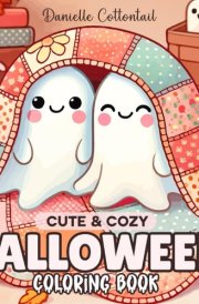 Cute & Cozy Halloween Coloring Book: 50 Adorable & Spooky Designs in Comfy, Hygge Style with an Autumn Vibe – Bold & Easy for Kids, Teens, and Adults (Spooky Coloring Books) cover image
