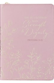 Journal Classic Zip Pink Strength & Dignity Prov. 31:25 cover image