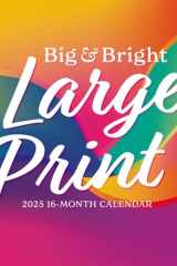 Big & Bright Large Print 2025 12 X 24 Inch Monthly Square Wall Calendar Matte Paper Plastic-Free cover image