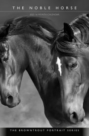 The BrownTrout Portrait Series: The Noble Horse | 2025 12 x 24 Inch Monthly Square Wall Calendar | Pets Equestrian cover image